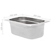 Edelstahl-Gastronormbehälter Schwarz GN 1/4 100 mm (8 Stück)