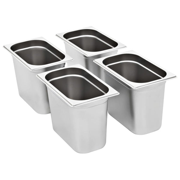 Gastronormbehälter aus Edelstahl Schwarz GN 1/4 200 mm (4 Stück)