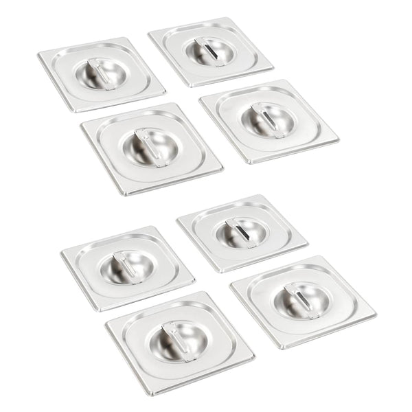Edelstahldeckel für GN-Behälter 1/6 Tagedin (8 Stück)
