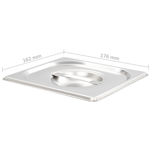 Edelstahldeckel für GN-Behälter 1/6 Tagedin (8 Stück)