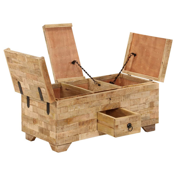 Couchtisch massives Mangoholz Visalom 80x40x35cm
