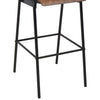 Braune Barhocker Pozeef (2 Stk. Sperrholz Stahl)