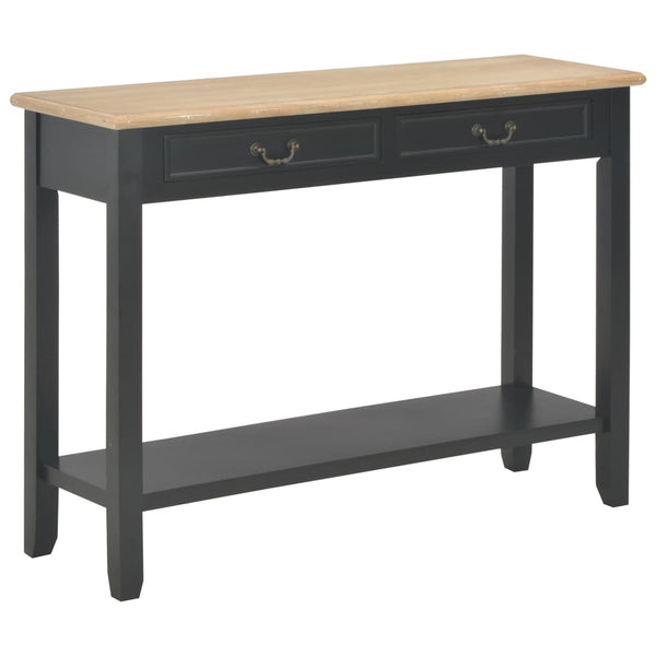 Schwarzer Beistelltisch Ghgeorghe 110x35x80cm (Holz)