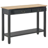 Schwarzer Beistelltisch Ghgeorghe 110x35x80cm (Holz)