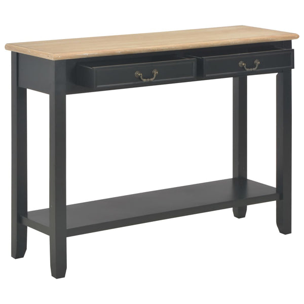 Schwarzer Beistelltisch Ghgeorghe 110x35x80cm (Holz)