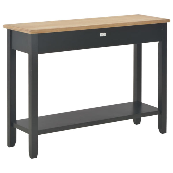 Schwarzer Beistelltisch Ghgeorghe 110x35x80cm (Holz)