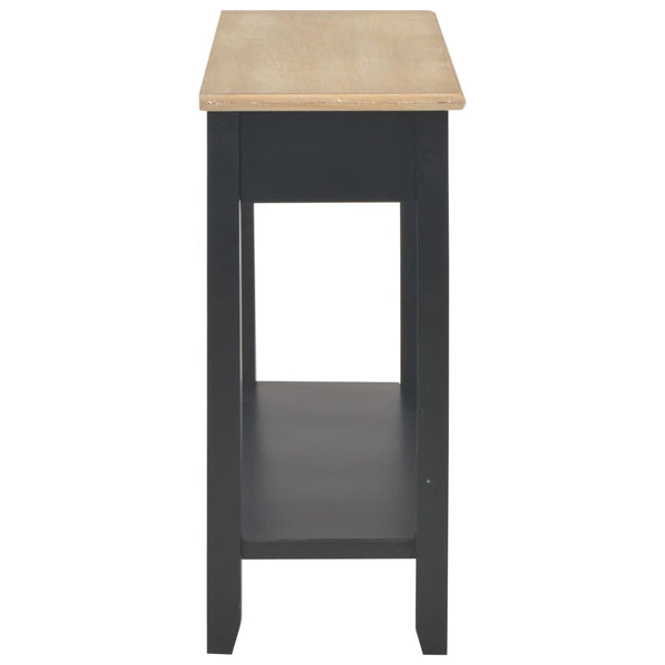 Schwarzer Beistelltisch Ghgeorghe 110x35x80cm (Holz)