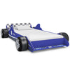 Blaues Kinderbett Rennwagen Garabed 90x200cm