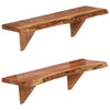 Wandregale Pardaria 60x20x18cm (2 Stk. massives Akazienholz)