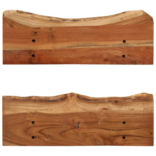 Wandregale Pardaria 60x20x18cm (2 Stk. massives Akazienholz)