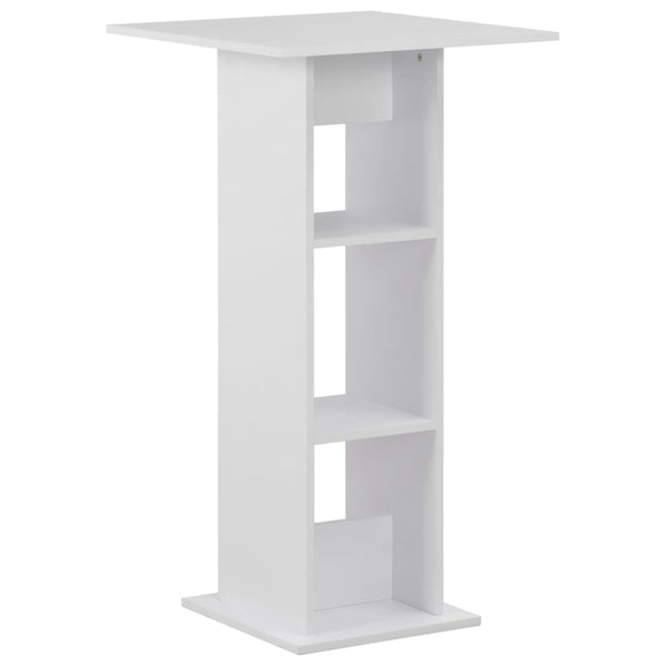 Weißer Bartisch Rone 60x60x110cm