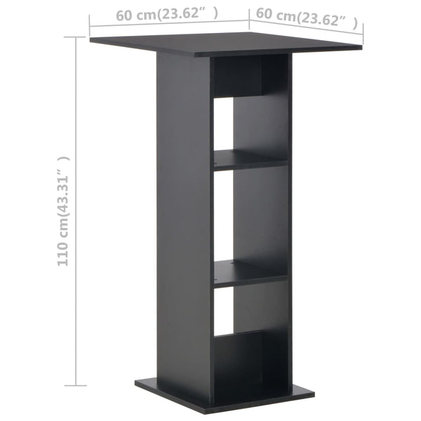 Stehtisch Rone Schwarz 60x60x110cm