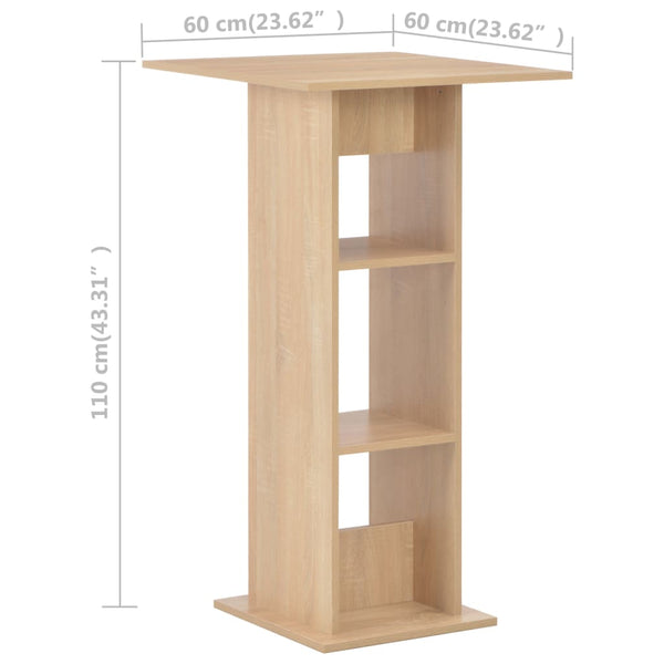 Bartisch Eiche Rone 60x60x110cm