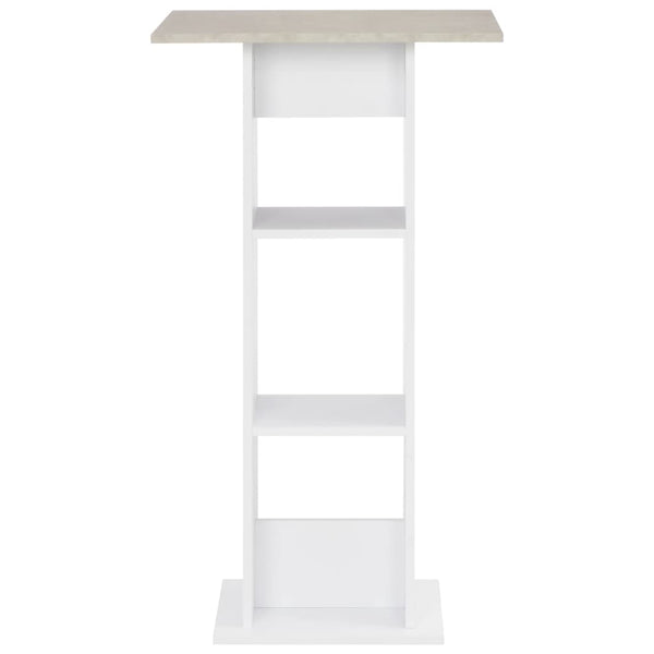 Bartisch Rone Weiß und Beton 60x60x110cm