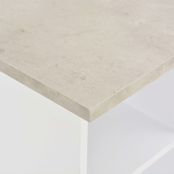 Bartisch Rone Weiß und Beton 60x60x110cm