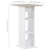 Bartisch Rone Weiß und Beton 60x60x110cm
