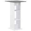 Bartisch Rone 60x60x110cm weiß und anthrazit