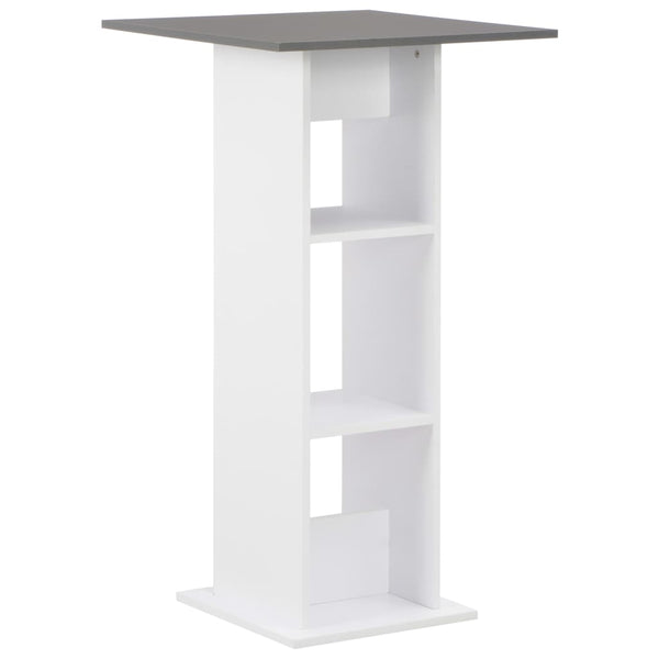 Bartisch Rone 60x60x110cm weiß und anthrazit