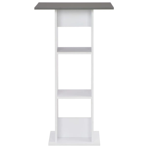Bartisch Rone 60x60x110cm weiß und anthrazit