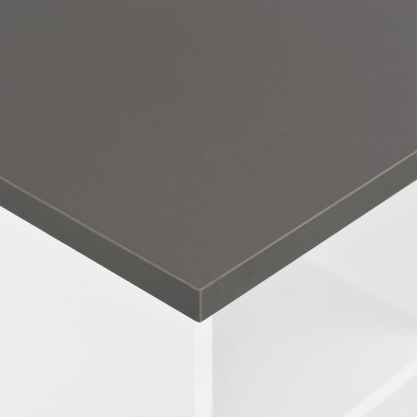 Bartisch Rone 60x60x110cm weiß und anthrazit