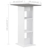 Bartisch Rone 60x60x110cm weiß und anthrazit