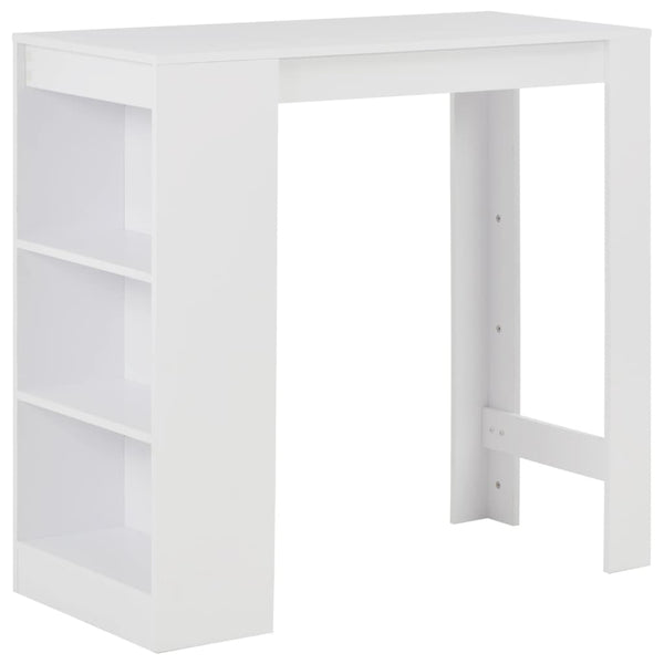 Sande Bartisch weiß mit Regal 110x50x103cm