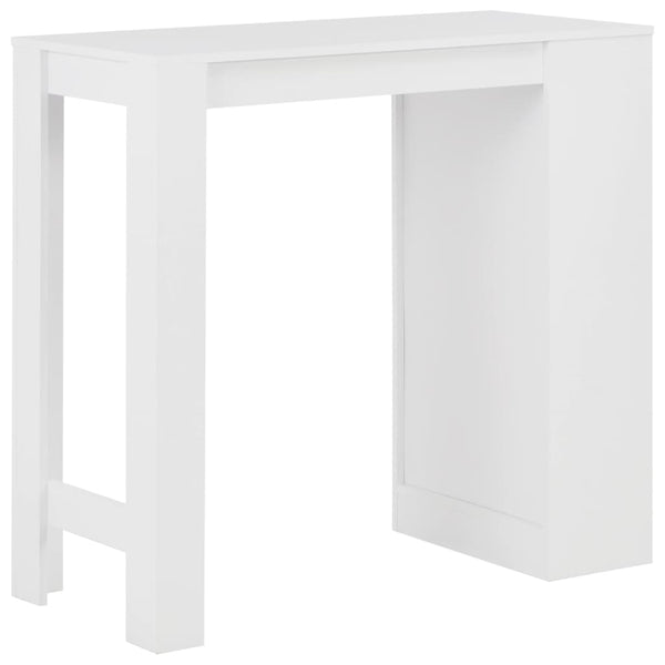 Sande Bartisch weiß mit Regal 110x50x103cm