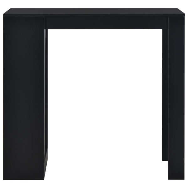 Schwarzer Bartisch mit Regal Sande 110x50x103cm
