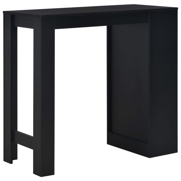 Schwarzer Bartisch mit Regal Sande 110x50x103cm