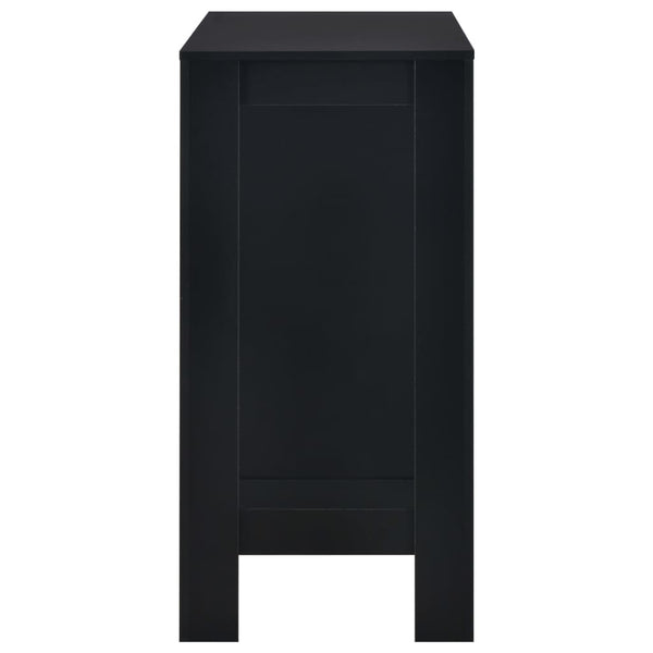 Schwarzer Bartisch mit Regal Sande 110x50x103cm
