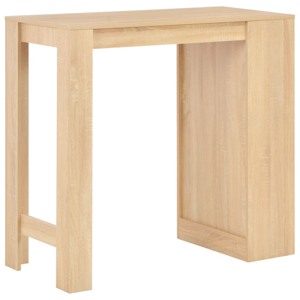 Eiche Bartisch mit Regal Sande 110x50x103cm