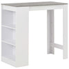Bartisch mit weißer Ablage Sande 110x50x103cm