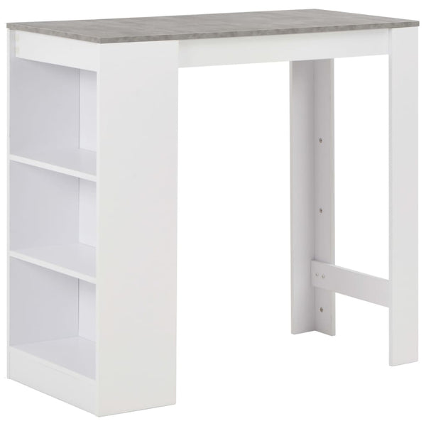 Bartisch mit weißer Ablage Sande 110x50x103cm