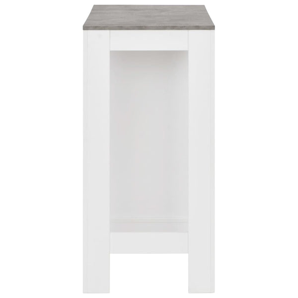 Bartisch mit weißer Ablage Sande 110x50x103cm