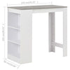Bartisch mit weißer Ablage Sande 110x50x103cm