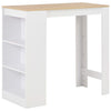 Bartisch Sande mit weißem Regal 110x50x103cm