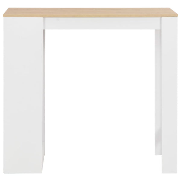 Bartisch Sande mit weißem Regal 110x50x103cm