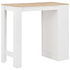 Bartisch Sande mit weißem Regal 110x50x103cm