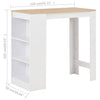 Bartisch Sande mit weißem Regal 110x50x103cm