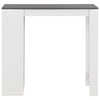 Weißer Sande Bartisch mit Ablage 110x50x103cm