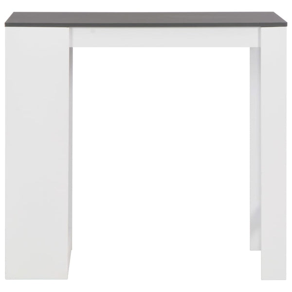 Weißer Sande Bartisch mit Ablage 110x50x103cm