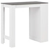 Weißer Sande Bartisch mit Ablage 110x50x103cm