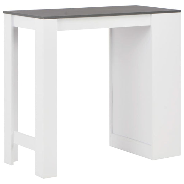 Weißer Sande Bartisch mit Ablage 110x50x103cm