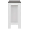 Weißer Sande Bartisch mit Ablage 110x50x103cm