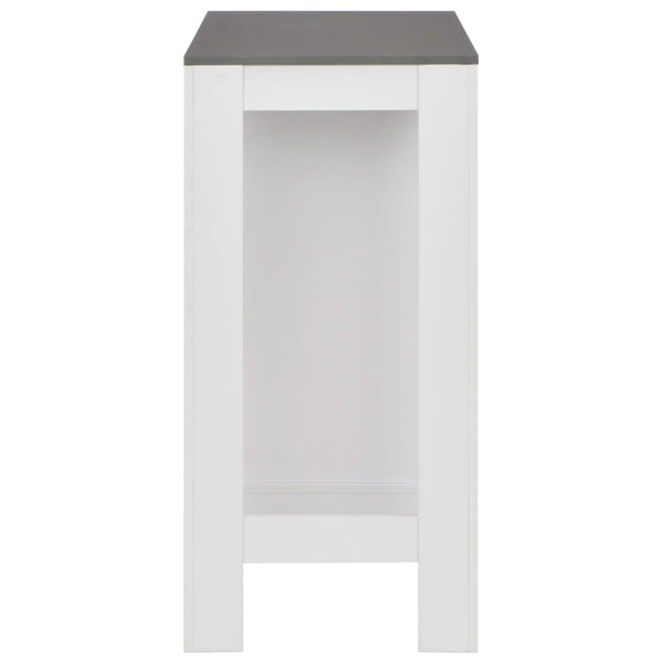 Weißer Sande Bartisch mit Ablage 110x50x103cm