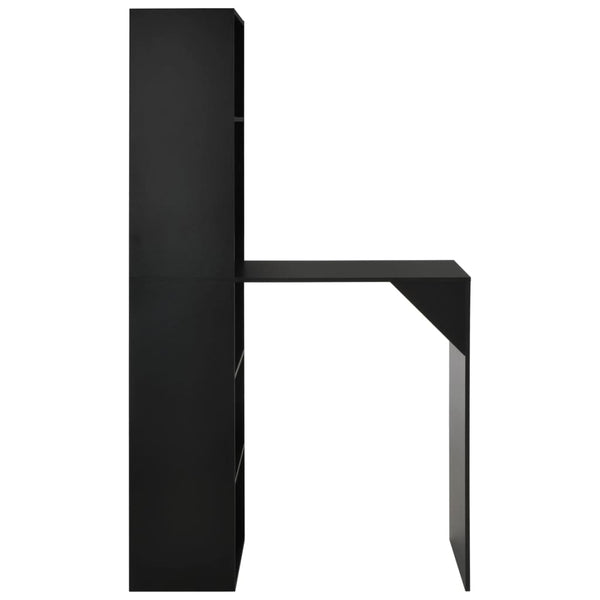 Stehtisch mit Schrank Dinelu schwarz 115x59x200cm