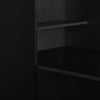 Stehtisch mit Schrank Dinelu schwarz 115x59x200cm