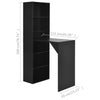 Stehtisch mit Schrank Dinelu schwarz 115x59x200cm