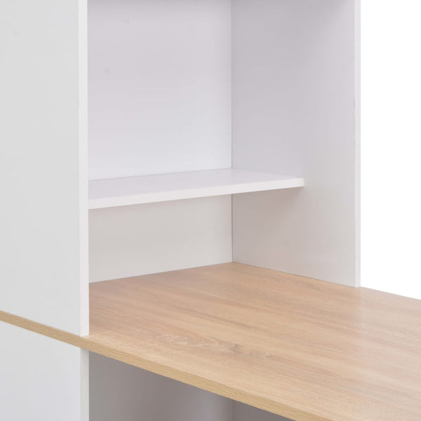 Weißer Dinelu Bartisch mit Schrank 115x59x200cm