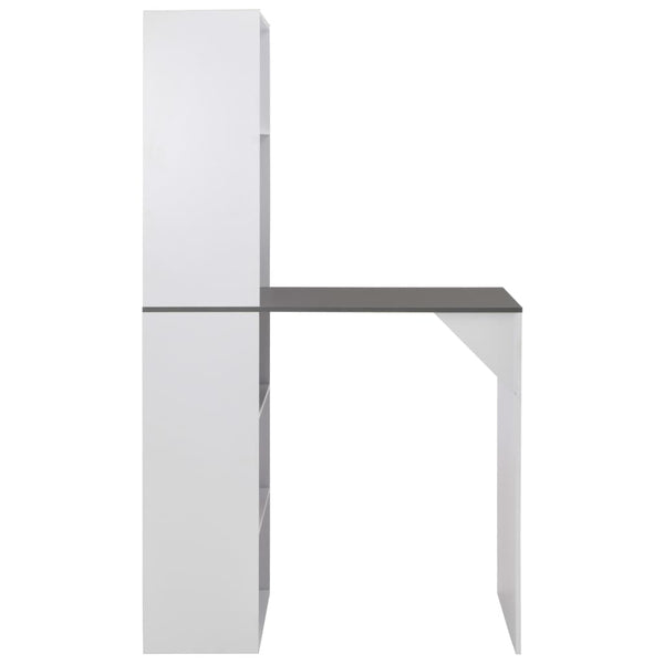 Dinelu Bartisch mit Schrank, weiß, 115x59x200cm